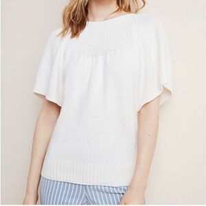 Anthropologie Belle Flutter Sleeve Wool Blend Sweater